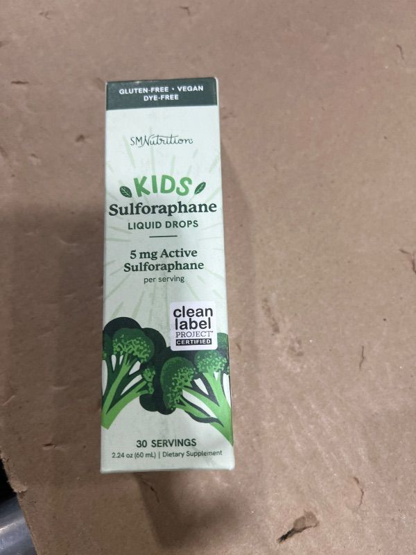 Photo 1 of Sulforaphane Liquid for Kids | Broccoli Supplement for Brain & Mood Support | 5mg Activated Sulforaphane Supplement | Yummy Fruity Flavor & Sugar-Free | Clean Label Project Certified | 2.03oz BB 10-2027