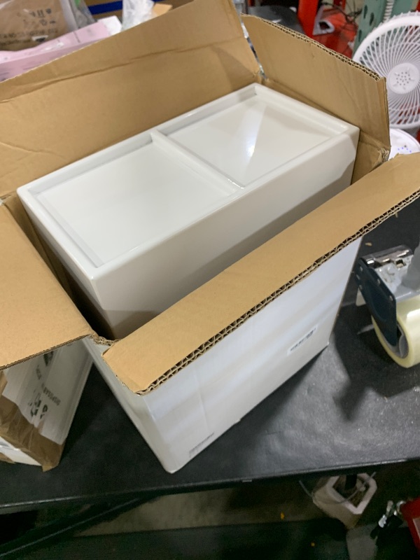 Photo 1 of 1.25 Gallon Dual Acrylic Beverage Dispenser with Metal Stand – Two-Drink Server with Ice Cores & Stainless Steel Spigots