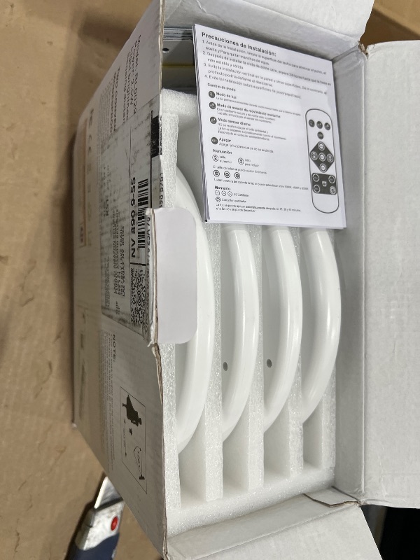 Photo 1 of Rechargeable Ceiling Light 4 Pack, Magnetic Motion Sensor Ceiling Lights with Remote, Wireless Dimmable Closet Light Battery Operated, LED Ceiling Light for Bathroom Hallway Pantry Shed Porch Stairs