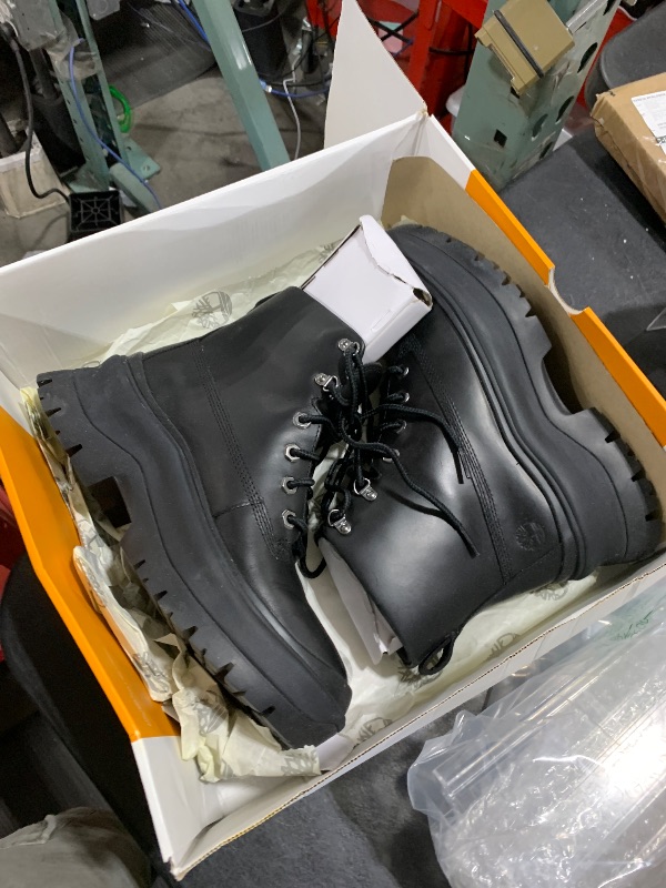 Photo 1 of Timberland Women's Roxie Lane Mid Lace Up Boot, Black Full Grain, 9.5 Medium