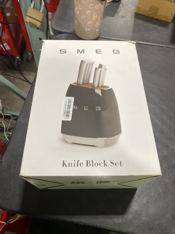 Photo 1 of Smeg Black Stainless Steel Knife Block Set