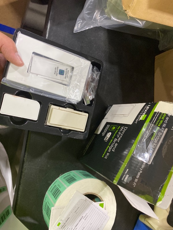 Photo 1 of Leviton Decora Smart No-Neutral Dimmer & Wi-Fi Bridge Kit for Older Homes Without a Neutral Wire (Works with My Leviton App for controlling light), DNKIT-1RW
