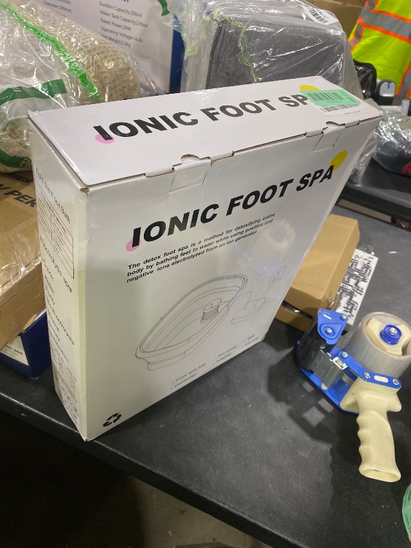 View 2 of Ionic Foot Bath Detox Machine,Foot Detox Foot Bath Soak Tub with 2 Arrays,80 Disposable Foot Spa Liners,Detox Sea Salt,Folding Foot Spa Bucket,Home Salon-Level Foot Soaking Tub