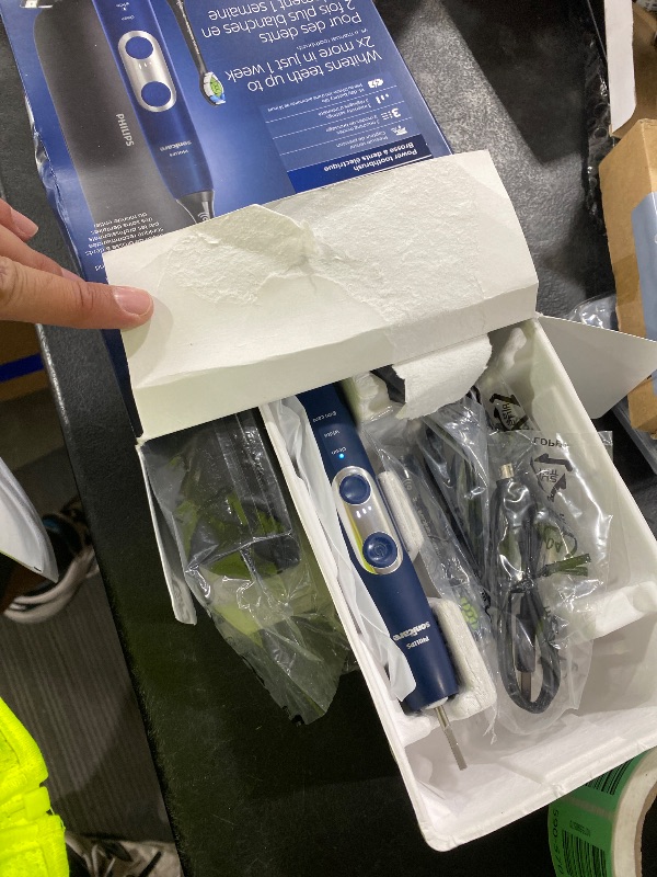 Photo 1 of Philips Sonicare ProtectiveClean 6500 Rechargeable Electric Toothbrush, with Pressure Sensor, 3 Cleaning Modes, SmarTimer and QuadPacer, 14-Day Battery Life, Charging Travel Case, Navy Blue, HX6462/07