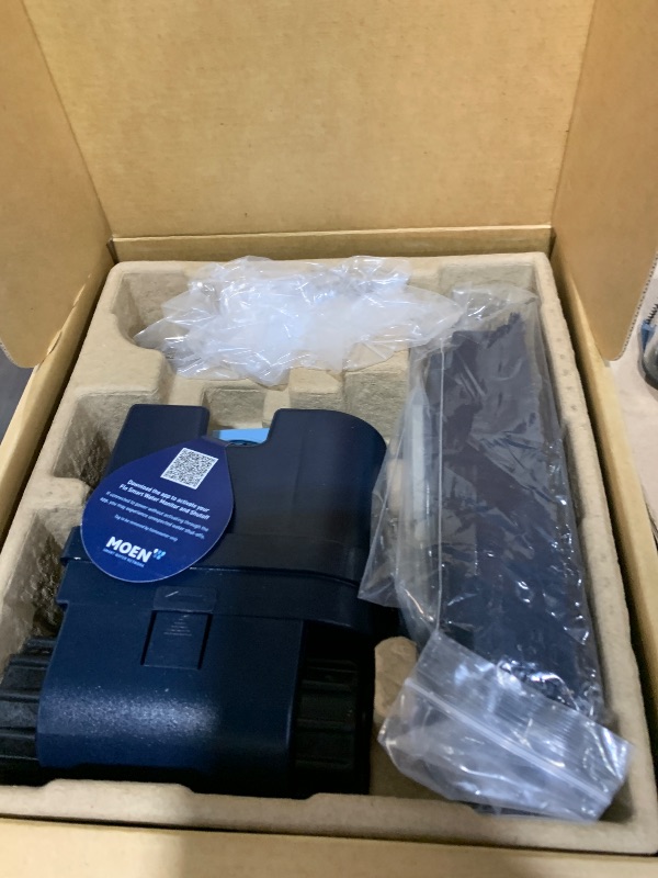 Photo 1 of Moen Flo 3/4-inch Smart Water Shut Off Valve, Smart Home Water Monitor Leak Detector, Wifi Connected, App Enabled Flow Meter and Shutoff, 900-001