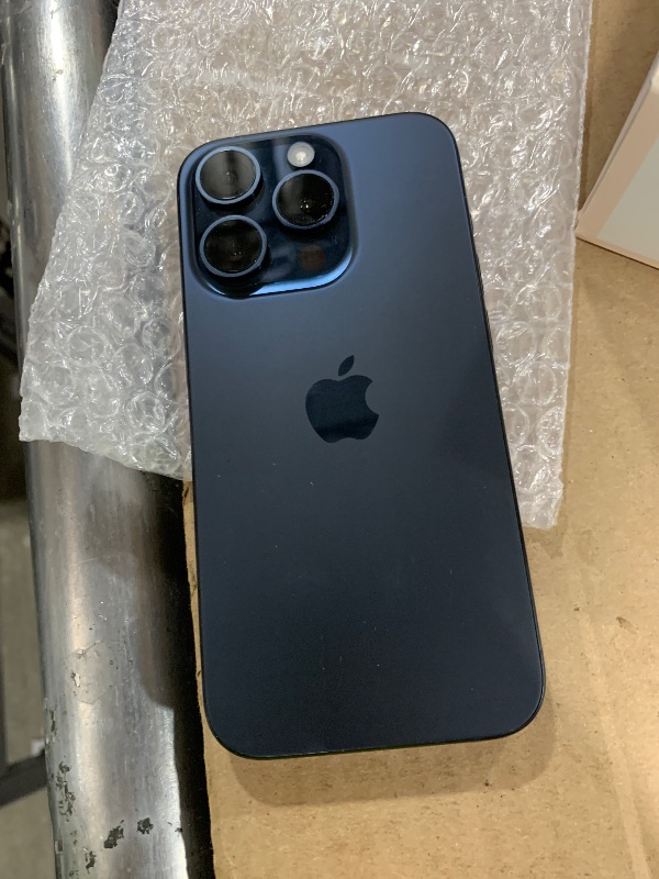 Photo 1 of Apple iPhone 15 Pro, 128GB, Blue Titanium - Unlocked (Renewed)