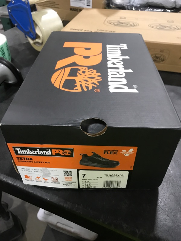 Photo 1 of Timberland PRO Women's Setra Composite Safety Toe Industrial Athletic Work Shoe, Black-2024 NEW, 7 M US