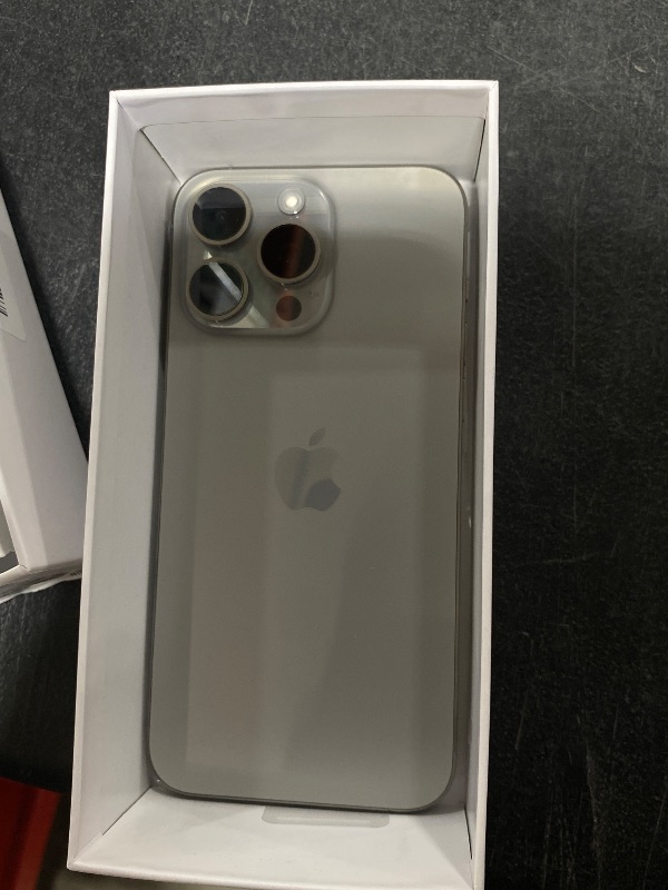 Photo 1 of Apple iPhone 15 Pro Max, 256GB, Natural Titanium - Unlocked (Renewed)