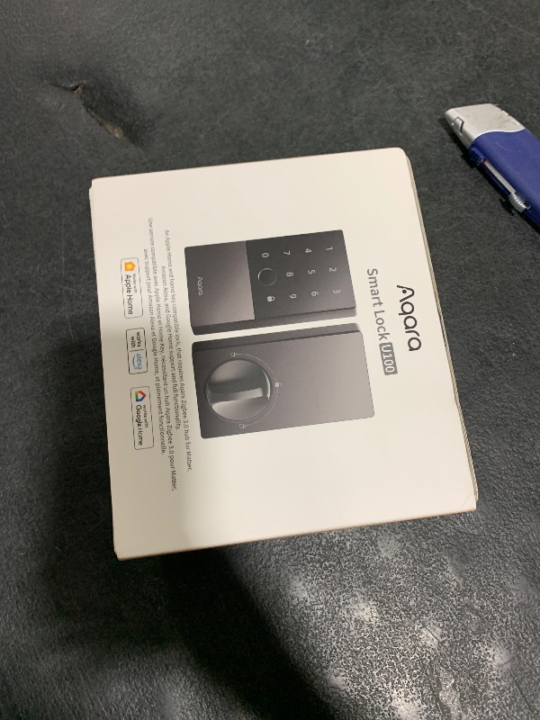 Photo 1 of Aqara Smart Lock U100, Fingerprint Keyless Entry Door Lock with Apple Home Key, Touchscreen Keypad, Bluetooth Electronic Deadbolt, IP65 Weatherproof, Supports Apple HomeKit, Alexa, Google, IFTTT, Gray