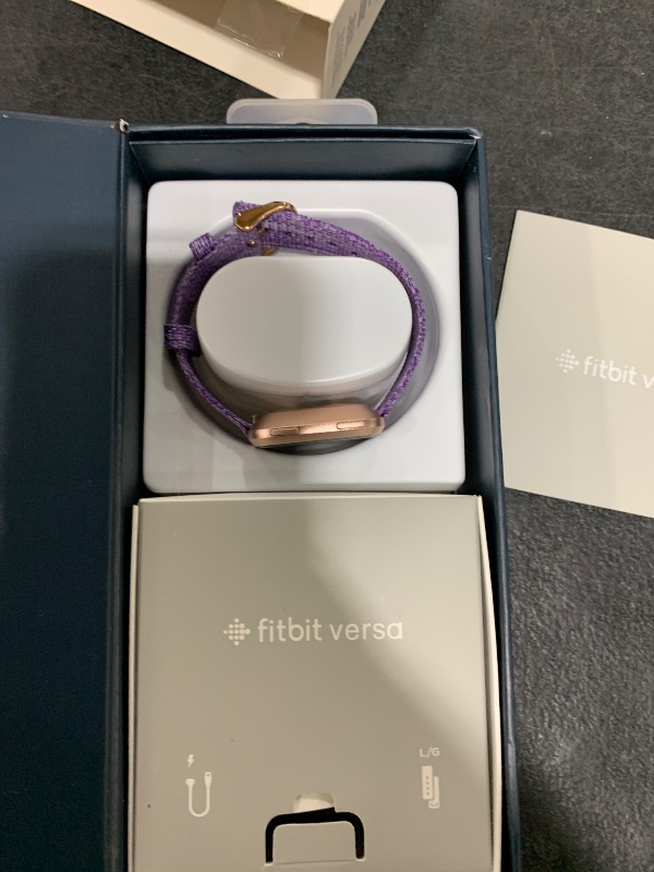 Photo 1 of Fitbit Versa Special Edition Smart Watch, Lavender Woven, One Size (S & L Bands Included)