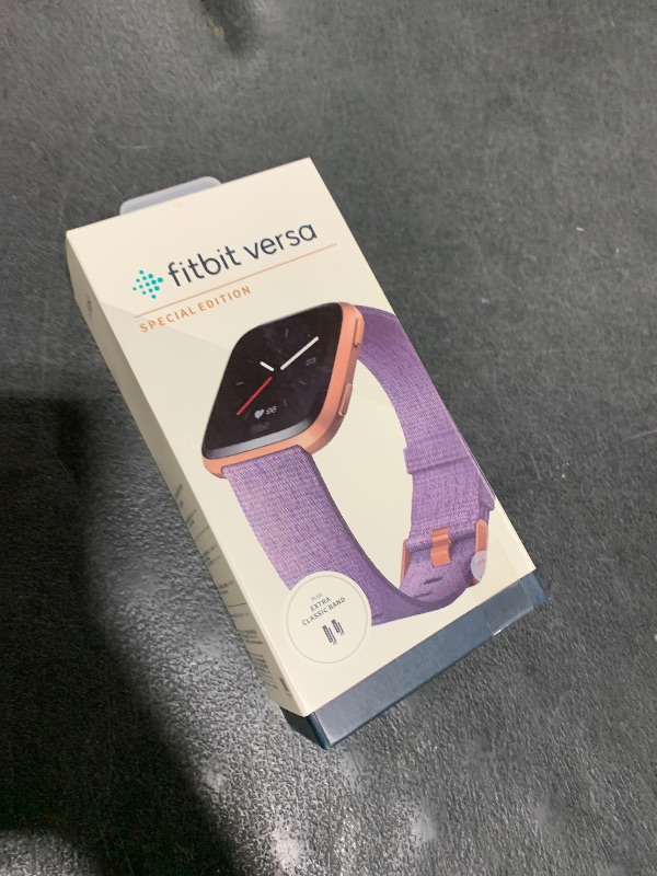 Photo 1 of Fitbit Versa Special Edition Smart Watch, Lavender Woven, One Size (S & L Bands Included)