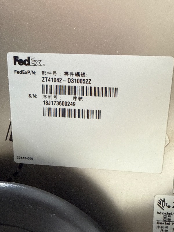 Photo 1 of Zebra ZT410 Barcode Label Printer, Thermal Transfer and Direct Thermal, USB/Ethernet Interface