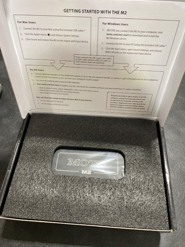 Photo 1 of MOTU M2 USB-C Audio Interface