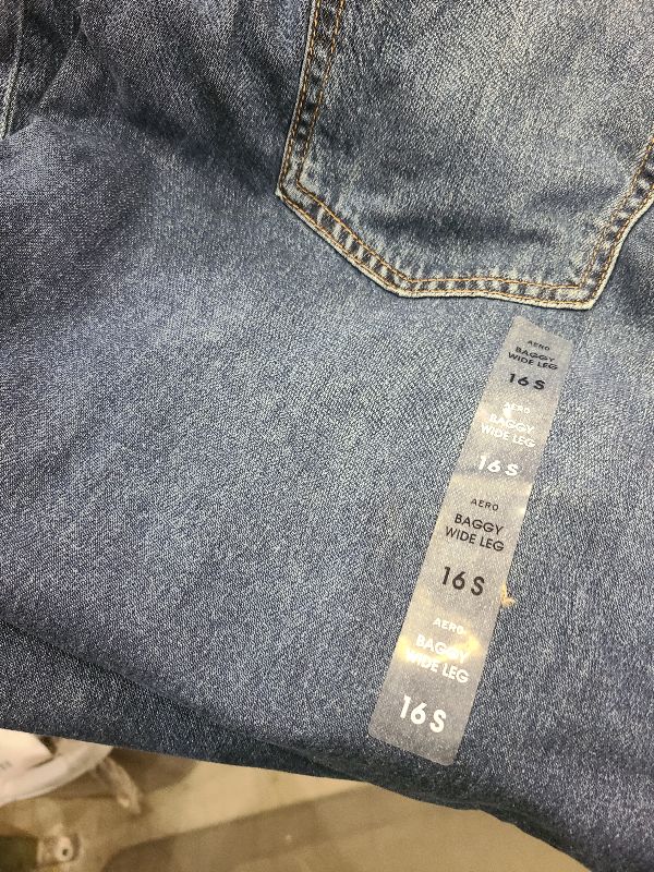 Photo 1 of Low-Rise Baggy Wide-Leg Jean, Dark WASH, 16S