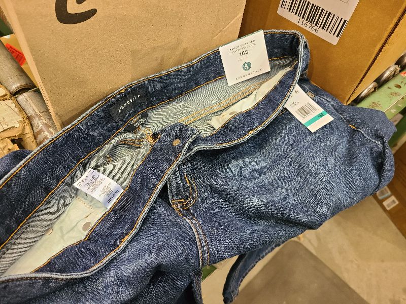 Photo 1 of Low-Rise Baggy Wide-Leg Jean, Dark WASH, 16S