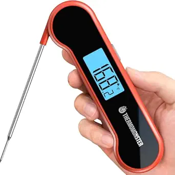 Photo 1 of 0.5 Sec Instant Read Meat Thermometer Digital with ±0.5? Precision, Food Thermometer for Cooking Kitchen Gadgets, Oven Grill Candy BBQ Essentials Accessories, Gifts for Him Dad Men Birthday, Red