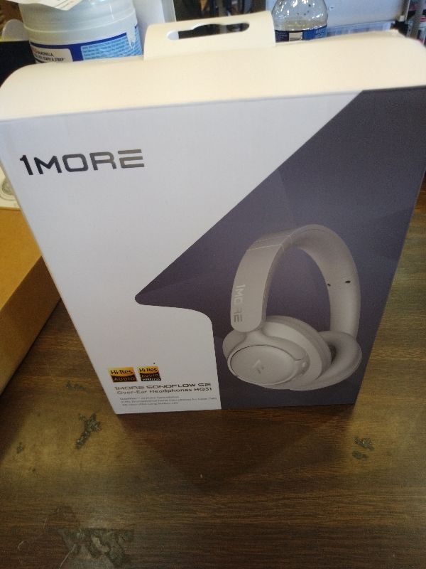 Photo 1 of 1MORE SonoFlow SE HQ31 Wireless Bluetooth Headphones -42dB Noise Cancelling Over-Ear Bluetooth Headset with Hi-Res Audio, 90H Playtime, LDAC, All-Day Comfort for Travel Work Gaming, White