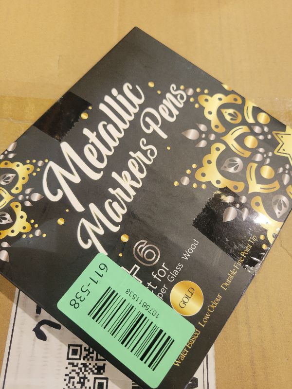 Photo 1 of 12 Pack Metallic Markers Pens, Water Based Silver & Gold Paint Pens, Gold & Silver Ink Pen with Durable Fine Point Tip for Black Paper, Rock Painting, Halloween Card Making, Multi Surface Art Crafts