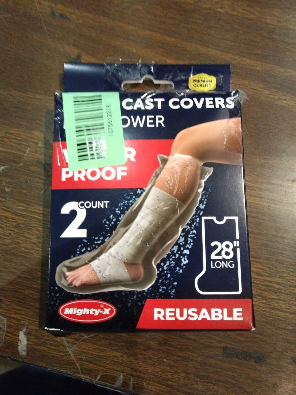 Photo 1 of 100% Waterproof Cast Covers for Shower Leg - 2pk - Tight Seal - Reusable Adult Half Leg Cast Protectors - Knee, Ankle, Foot - After Surgery Bandage and Dressing Cast Bag for Wounds and Burns