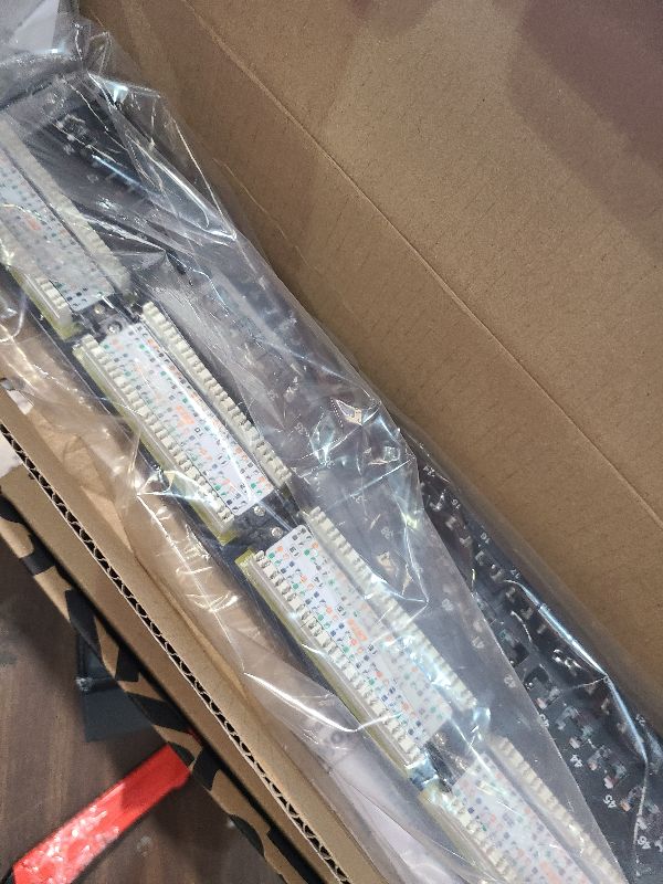 Photo 1 of [UL Listed] Cable Matters 48 Port Patch Panel Rackmount or Wall Mount 19-Inch with Support Bar, 2U Cat6 Network Patch Panel for 10 Gigabit Ethernet, 110 or Krone Impact Tools Compatible