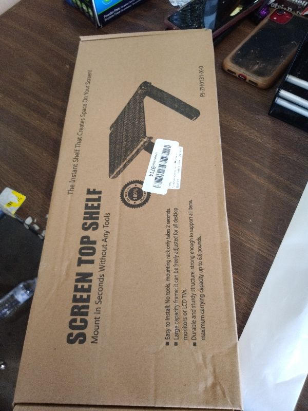 Photo 1 of 13 Inch Wide Platform TV Top Shelfs - Adjustable Cable Box Shelf for Wall Mounted TV Shelf for Cable Box, Streaming Devices, Router and Home Decor Easy to Install Monitor Top Shelves