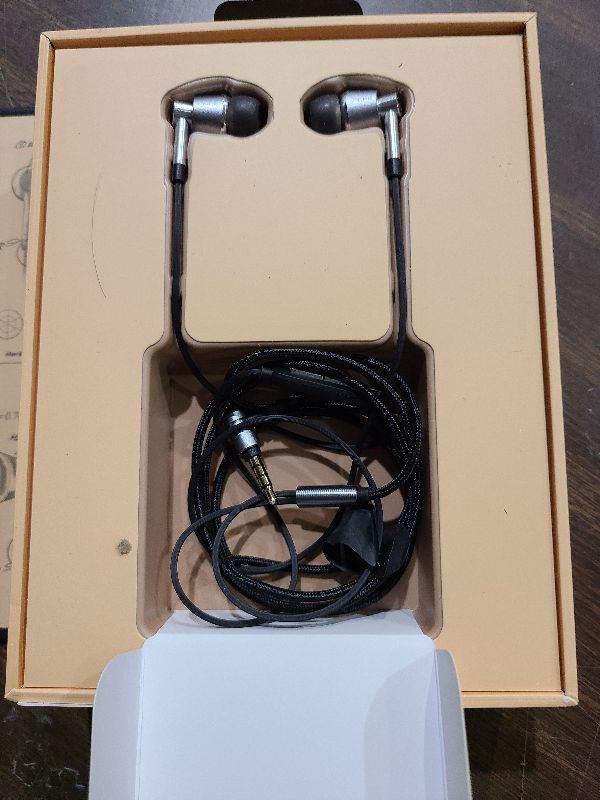 View 2 of 1MORE Triple Driver in-Ear Earphones Hi-Res Headphones with High Resolution, Bass Driven Sound, MEMS Mic, in-Line Remote, High Fidelity for Smartphones/PC/Tablet - Silver