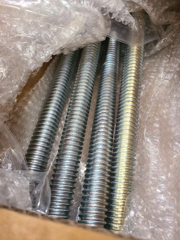 Photo 1 of 18" Scaffold Adjustable Leveling-Jack Parts - Yzzwer Galvanized Solid Threaded Rod Scaffolding Feet for Baker Style Scaffolding 4 Pack