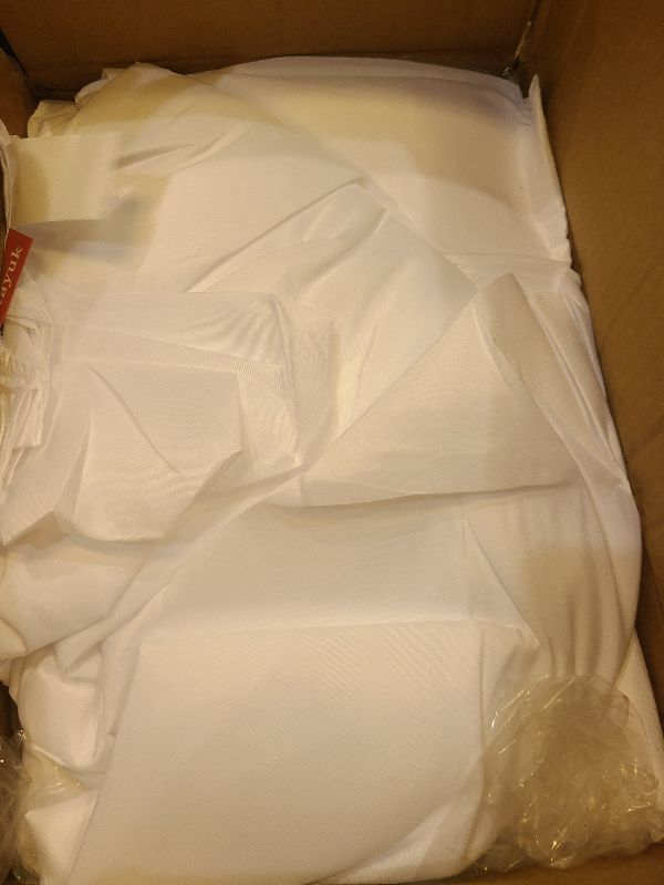 Photo 1 of 10 Pack White Round Tablecloths, 120 Inch Stain Resistant and Wrinkle Round Table Clothes, Washable Polyester Table Clothes Cover for Kitchen Dining, Wedding Birthday Party, Buffet Restaurant, Banquet