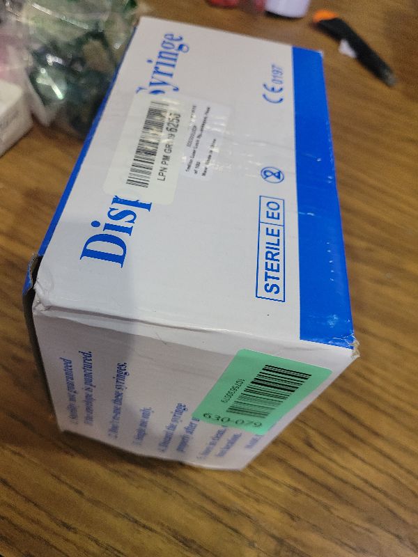 Photo 1 of 1ml/cc Luer Lock Syringe with 27Ga 1/2inch Lab Supplies, Disposable Individually Packaged, Pack of 100