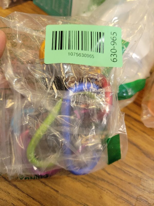 Photo 1 of 10 Pack Aluminum D Ring Key Rings Hiking Clips Locking Carabiner for Hiking Camping Fishing and Outdoor Use?Clips with Screw Gate Multicolored