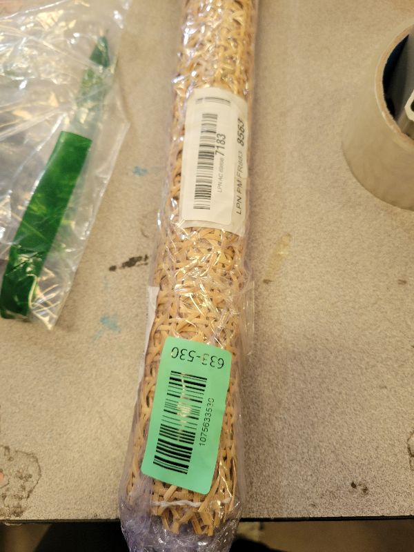 Photo 1 of 14" Width Cane Webbing 2Feet, Natural Rattan Webbing for Caning Projects, Woven Open Mesh Cane for Furniture, Chair, Cabinet, Ceiling