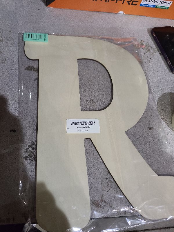 Photo 1 of 17 Inch Large Wooden Letters, Big Wooden Alphabet Letters for Wall Decor Paintable Large Thick Wood Letters R for Crafts Wooden Cutout Sign for Nursery Birthday Wedding Party Home Decoration