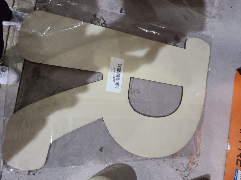 Photo 1 of 17 Inch Large Wooden Letters, Big Wooden Alphabet Letters for Wall Decor Paintable Large Thick Wood Letters R for Crafts Wooden Cutout Sign for Nursery Birthday Wedding Party Home Decoration