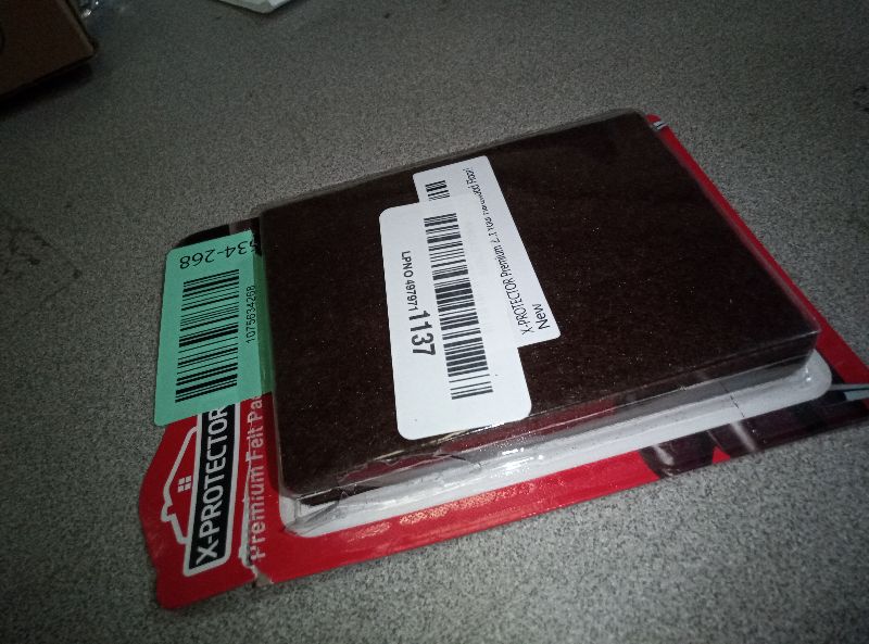 Photo 1 of 24 Heavy-Duty Felt Furniture Pads 1” 1/4” Thick X-Protector! Square Felt Pads for Furniture Feet - The Best Felt Floor Protectors for Furniture to Prevent Scratches. Protect Your Hard Floor! (Brown)