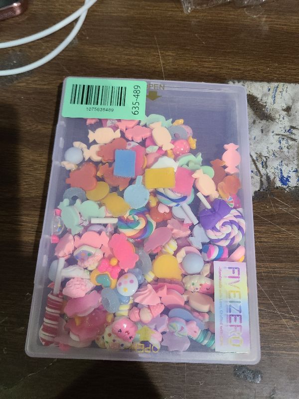 Photo 1 of 120Pcs FIVEIZERO Cute Candy Slime Charms Bulk, Kawaii Flatback Resin Fake Candy Charms, Random Decoden Charm for Crafts, Embellishments Phone Junk Cases, Hairpins, Scrapbooking Crafting & DIY Decor