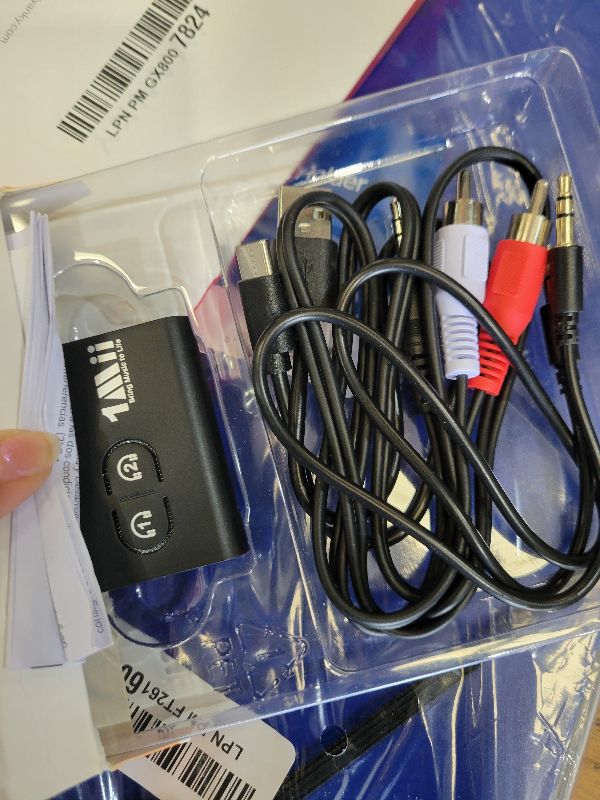 Photo 1 of 1Mii Bluetooth 5.3 Transmitter Receiver for TV to Wireless Headphones, Dual Link aptX Adaptive/Low Latency/HD Audio, Aux Bluetooth Audio Receiver Adapter for Home Stereo, Airplane, Boat, Gym