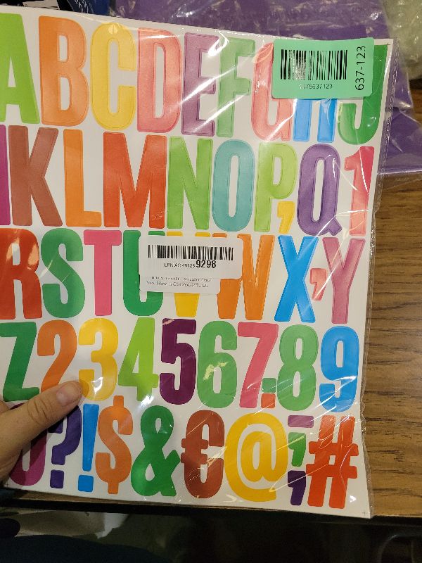 Photo 1 of 1000 Pcs Letter Stickers, 20 Sheets Alphabet Stickers 2 Inch Large Vinyl Waterproof Self Adhesive Sticker Number Letters for Mailbox Water Bottles Scrapbooking Sign DIY Crafts Decor (Multicolor)