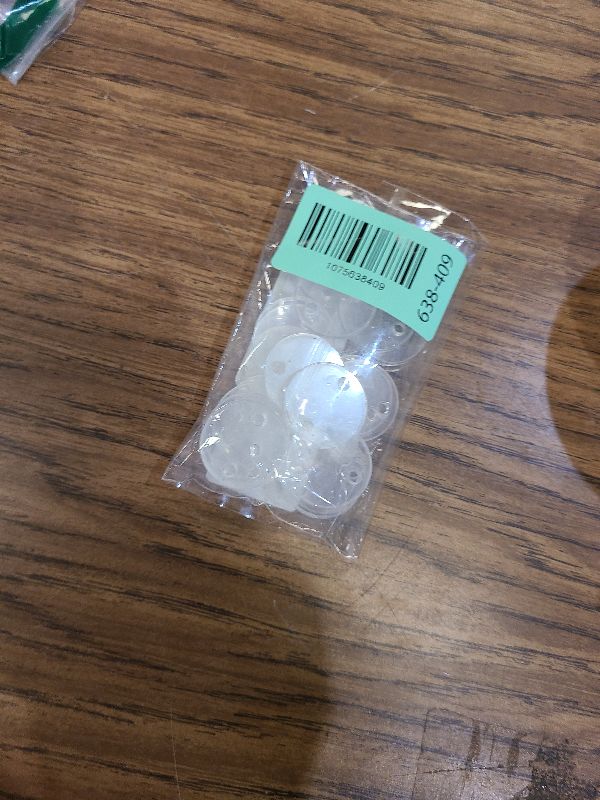 Photo 1 of 20PCS of Blank Clear Acrylic Round Circle with Two Holes,Plexiglass Laser Cut Round Disc, DIY Accessory 1/8" Thickness (Clear, 1")