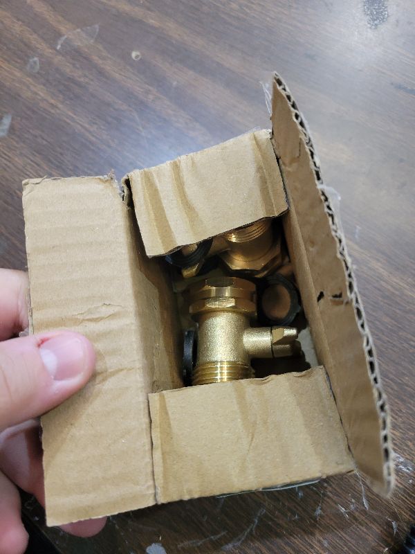 Photo 1 of 2 Pack Garden Hose Shut Off Valve - Extended Handle - 3/4" Heavy Duty Solid Brass Hose Connector Water Shut Off Valve Hose Shutoff Valve with 4 Pcs Hose Washers