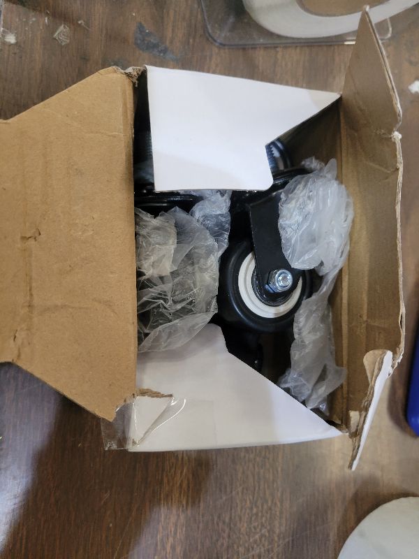 Photo 1 of 2" Stem Caster Wheels with Safety Dual Locking 600Lbs Heavy Duty Threaded Stem Casters No Noise Swivel Castors with Brakes 3/8"- 16 x 1 (Set of 4)
