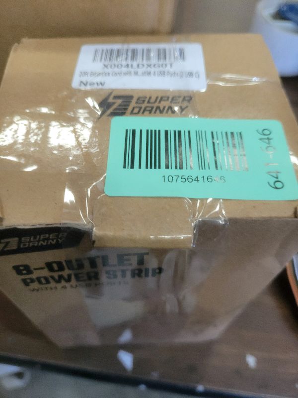 Photo 1 of 20Ft Long Extension Cord, Flat Plug Power Strip with 8 Outlets & 4 USB Ports (2 USB C), Wall Mountable Surge Protector, Desk Charging Station for Home Office, College Dorm Room Essentials