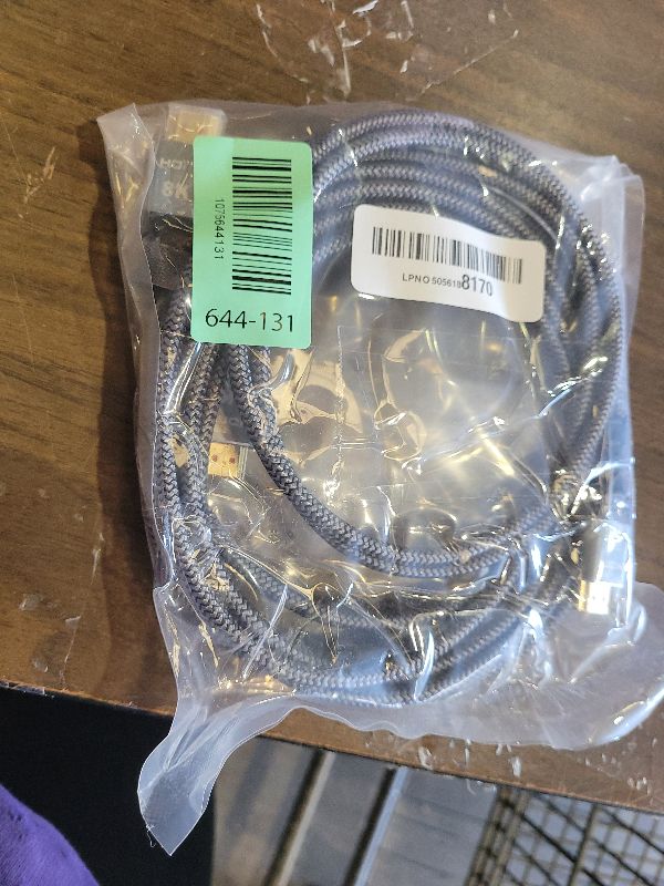 Photo 1 of 10K 8K HDMI 2.1 Cable 2-Pack 6.6FT, Highwings Certified 48Gbps Ultra High Speed Slim HDMI Cord,Support 4K@120Hz 8K@60Hz, HDCP 2.2&2.3, Dynamic HDR,eARC,DTS:X, Compatible with Roku TV/HDTV/PS5/Blu-ray