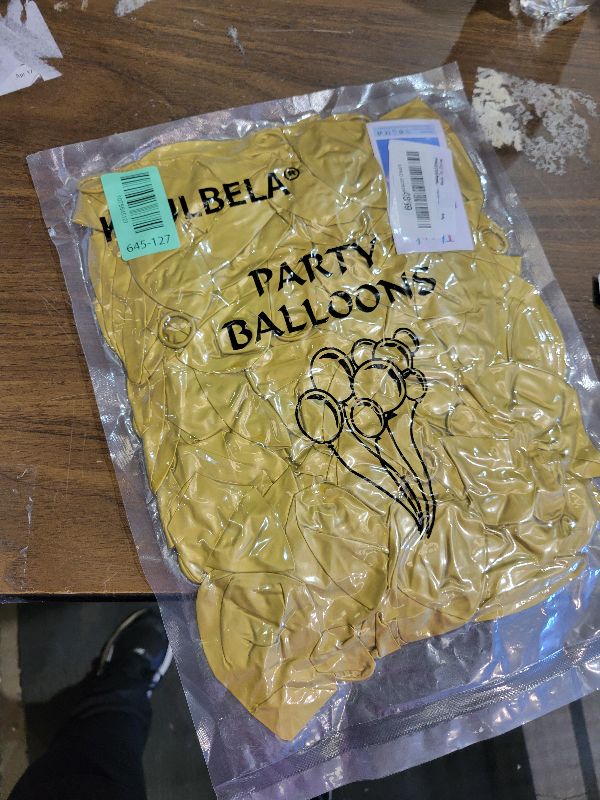 Photo 1 of 110pcs Metallic Gold Balloons, Metallic Gold Latex Balloons 12 inch, Gold Balloon for Birthday Party Baby Shower Wedding(with 2 Ribbons).