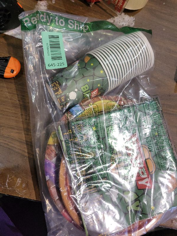 Photo 1 of 120pcs Turtle Party Decorations Plates Napkins Disposable Paper Cups Tableware Set Cartoon Birthday Party Supplies for Boys Girls Birthday Decor 30 Guests