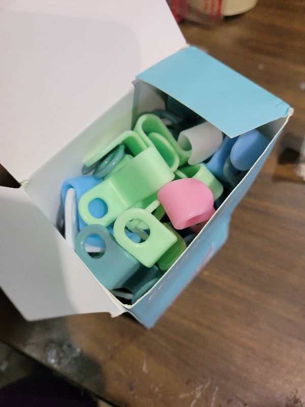 Photo 1 of 100 PCS Hanger Connector Hooks, Hangers Space Saving, Hanger Clips for Plastic Hangers(5 Color)