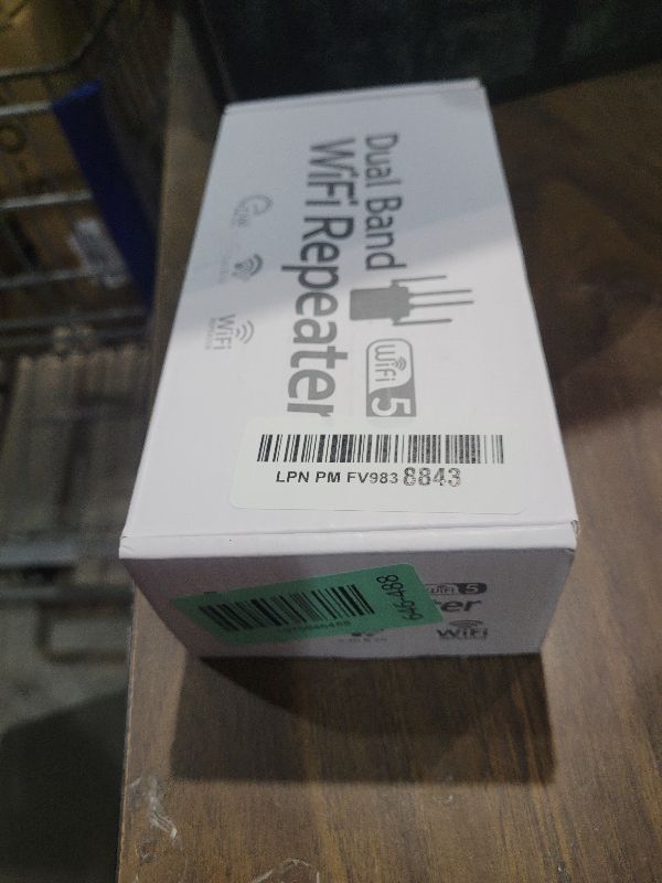 Photo 1 of 1200Mbps Dual Band 5GHz/2.4GHz WiFi Extender, WiFi Extender Signal Booster, 12880 Sq.Ft Coverage, 105-Device Support, Setup for Home & Outdoor Use