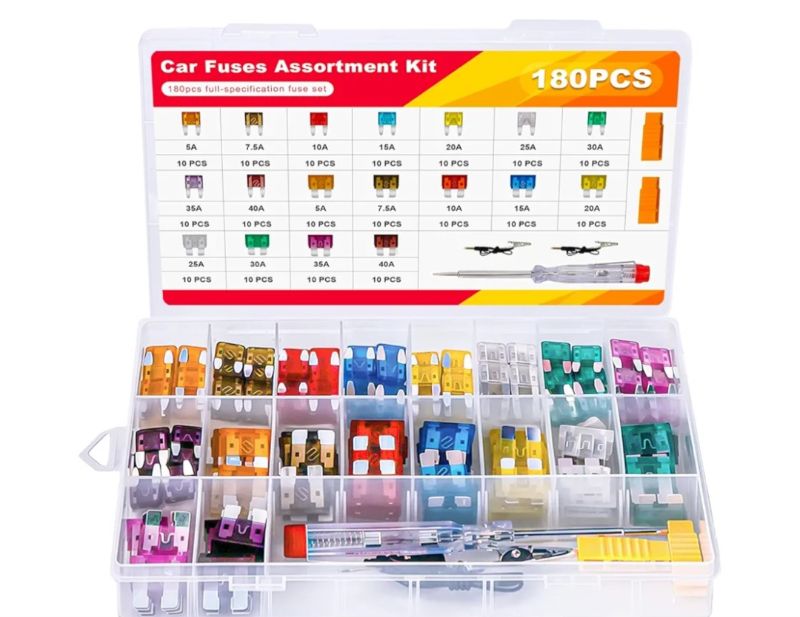 Photo 1 of 182PCS Car Fuses Assortment Kit, Professional Blade Fuses Automotive - Standard & Mini & Low Profile Mini Fuse (5A/7.5A/10A/15A/20A/30A/40A), cooclensportey Mixed Auto Fuse for Boat, Auto, RV, Truck