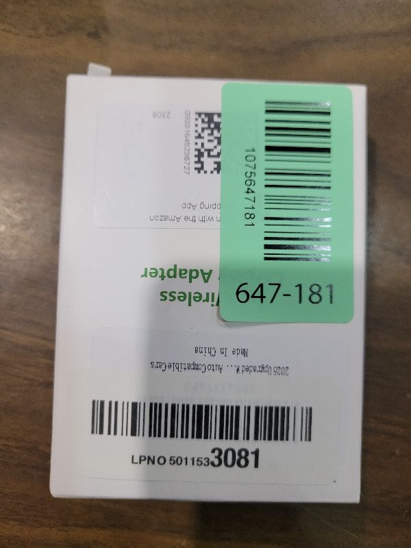 Photo 1 of 2026 Upgraded Wireless CarPlay Adapter - Fast Auto-Connect, Stable Connection, Mini Size Plug & Play Adapter for iPhone & Android Auto Compatible Cars