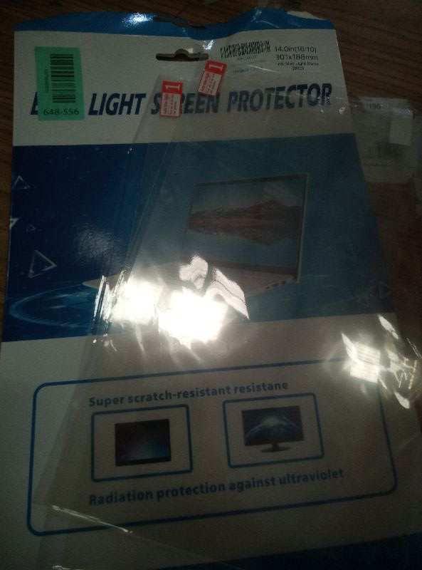 Photo 1 of 2 Pack 14 Inch 16:10 Laptop Blue Light Screen Protector Touch Screen Anti-Glare Anti Scratch, Computer Bluescreen Protector Compatible with Lenovo Chromebook HP Pavilion ASUS Dell Acer Thinkpad Eyes Protection