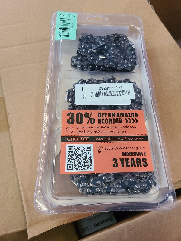 Photo 1 of 18 Inch Chainsaw Chain,0.325" Pitch .050" Gauge 72 Drive Links Fits For 440, 445, Fit for Echo CS-400, Jonsered - 591094872, 20lpx072g, and More H72 M72 (3 Chains)